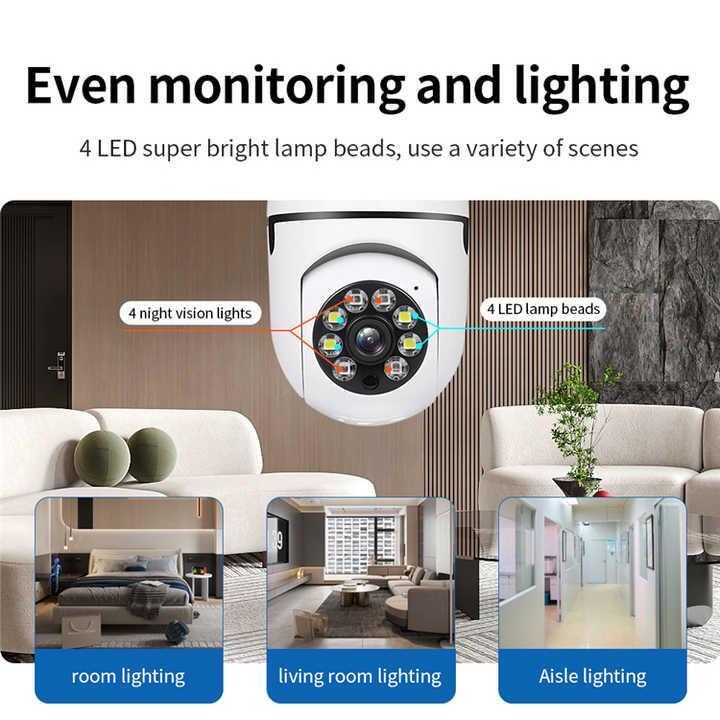 5G Bulb E27 Surveillance Camera 180 degree